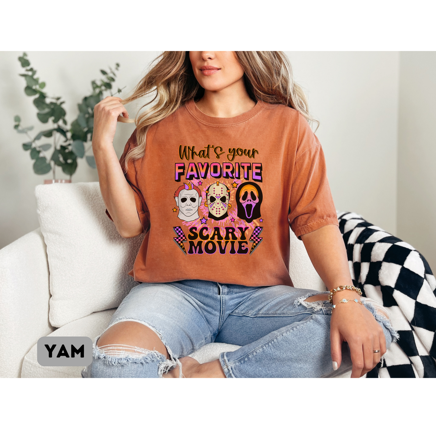 Short Sleeve Scary Movie T-shirt