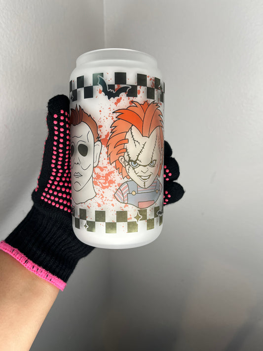 Checkered Killers Glass Can